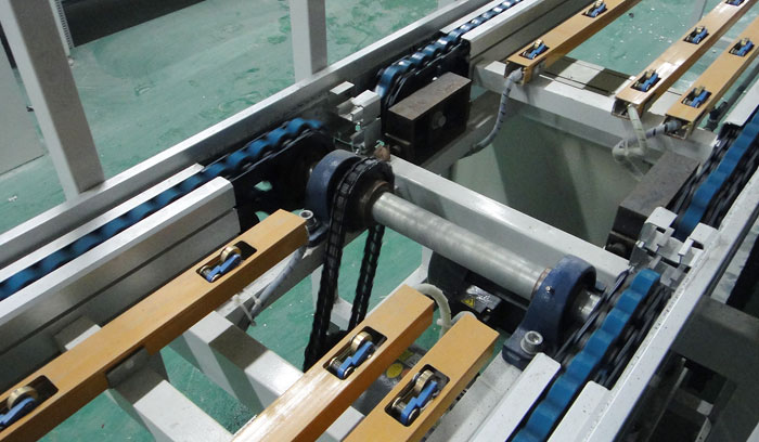 Synchronous belt conveyor line structure